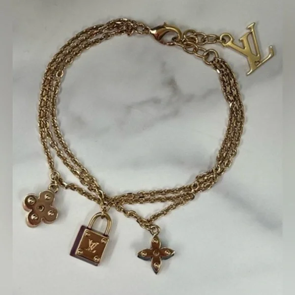 LOUIS VUITTON SWEET MONOGRAM TRIPLE ENAMAL BRACELET - Picture 5 of 6